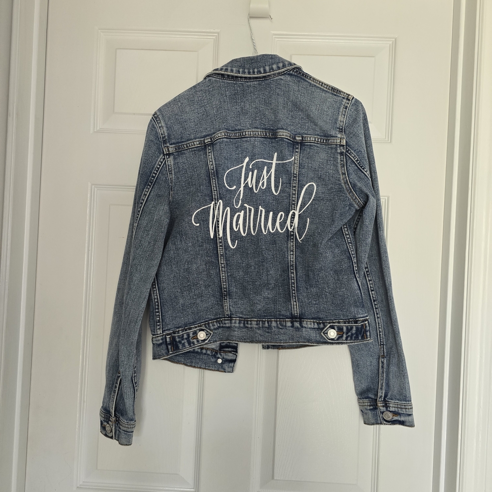 Dynamite Blue Denim 'Just Married' Jacket